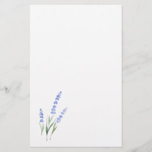 Watercolor Lavender Stationery