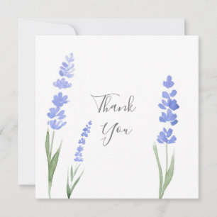 Watercolor Lavender Thank You Card
