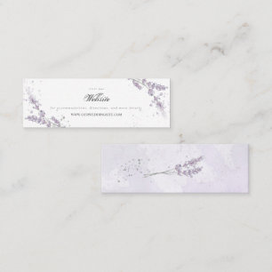 Watercolor lavender wedding website enclosure card