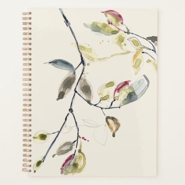 Watercolor Leaf Branch Planner (Front)