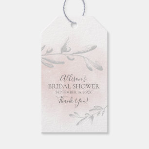 Watercolor leaf  Bridal Shower Favour Gift Tag