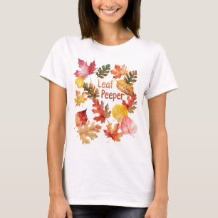 Watercolor Leaf Peeper T-Shirt