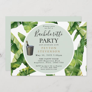 Watercolor Leaves 05 Bachelor/ette Party Invite