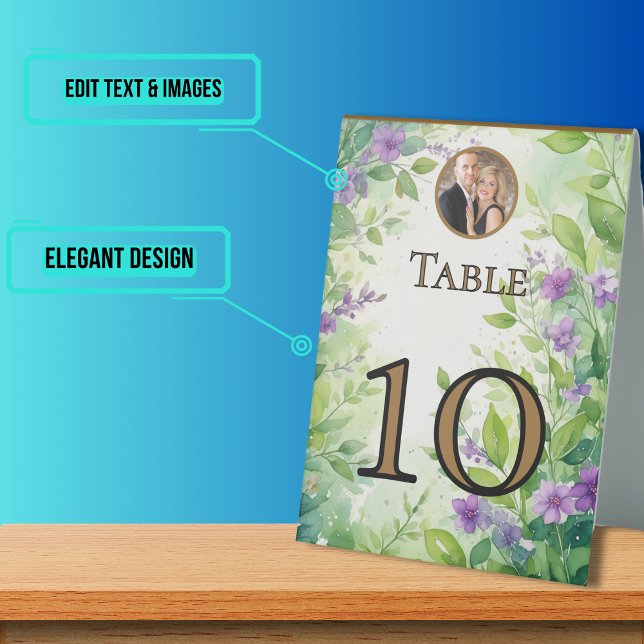 Watercolor Leaves 08c Wedding Table Card (Please enjoy our design and see the others in the collection.)