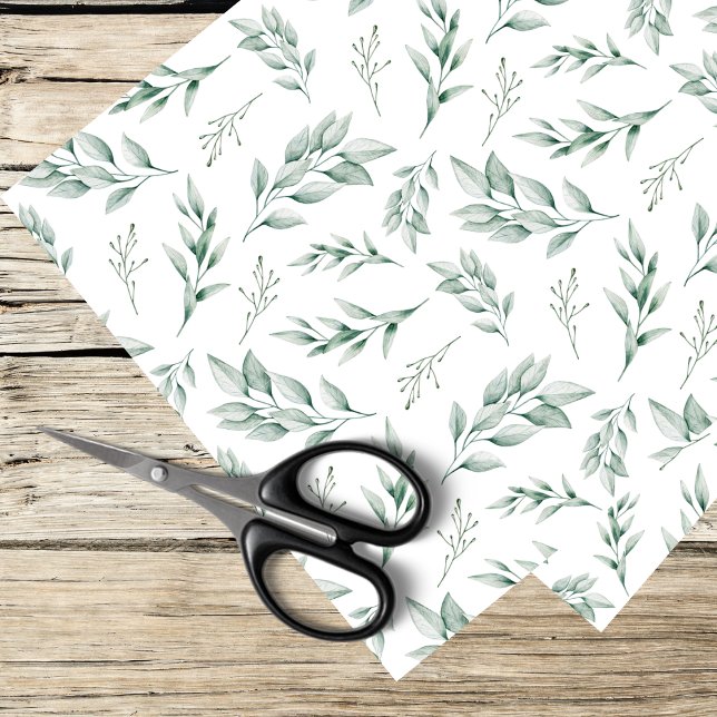 watercolor leaves and greenery tissue paper (Creator Uploaded)