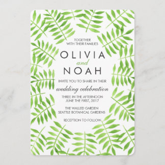 Watercolor Leaves Invitation