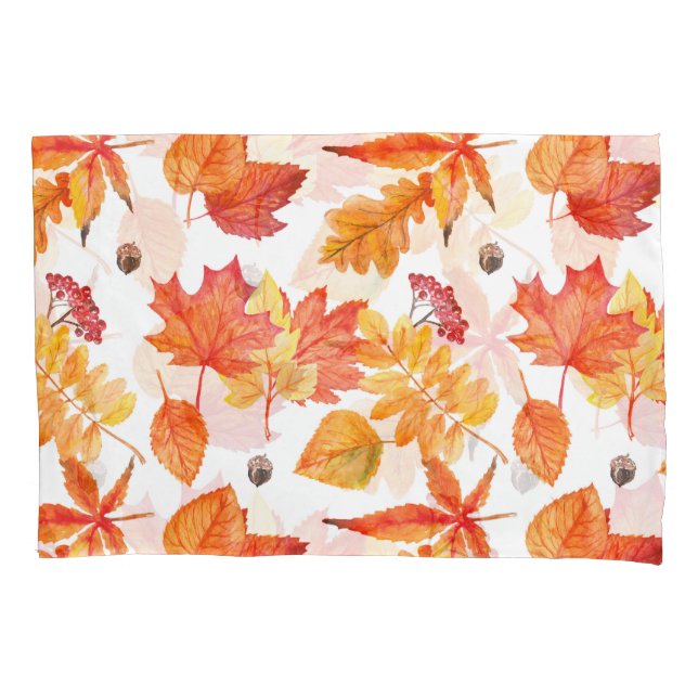 Watercolor leaves, natural seamless pattern. pillowcase (Front)