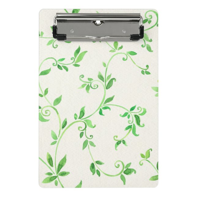 Watercolor leaves pattern mini clipboard (Front)
