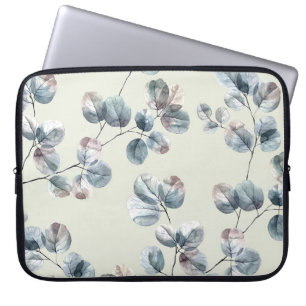 Watercolor leavesart, pattern, abstract, decor, fl laptop sleeve