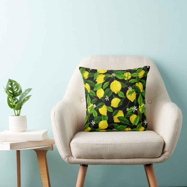 Watercolor Lemon 2 Cushion (Chair)
