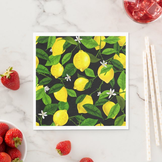 Watercolor Lemon 2 Napkin (Insitu)