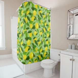 Watercolor Lemon 3 Shower Curtain