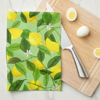 Watercolor Lemon 3 Tea Towel