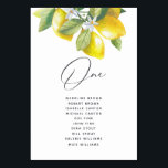 Watercolor Lemon Blossom Seating Chart Table Number<br><div class="desc">Watercolor lemon blossom table number seating chart signs are perfect for hanging on a clothesline for a unique seating chart.</div>