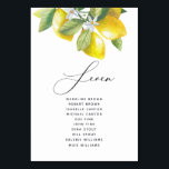 Watercolor Lemon Blossom Seating Chart Table Number<br><div class="desc">Watercolor lemon blossom table number seating chart signs are perfect for hanging on a clothesline for a unique seating chart.</div>
