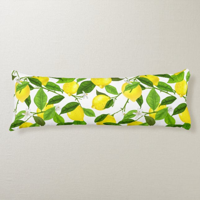 Watercolor Lemon Body Cushion (Front)