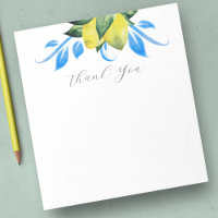 Watercolor Lemon Botanical Thank You