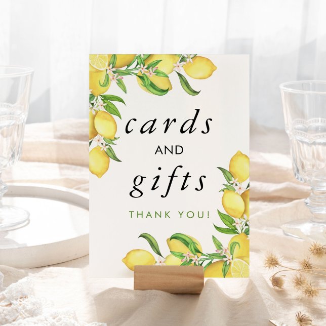 Watercolor Lemon Bridal Shower Cards & Gifts (Creator Uploaded)