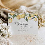 Watercolor lemon bridal shower  thank you card<br><div class="desc">Watercolor lemons bridal shower thank you card. 
Matching items available.</div>