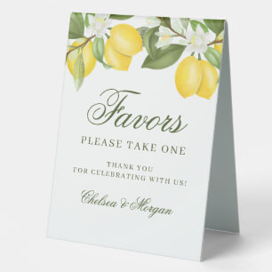 Watercolor Lemon Citrus Wedding Favours
