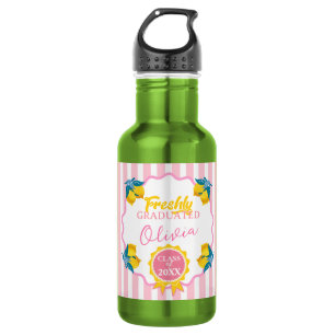 Watercolor Lemon Freshly Graduated Party Class 26 532 Ml Water Bottle