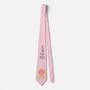 Watercolor Lemon Freshly Graduated Party Class 26 Tie