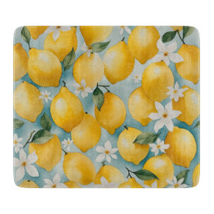 Watercolor Lemon/fruit  Cutting Board