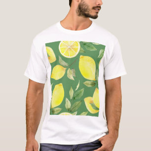 Watercolor lemon, fruit wallpaper pattern. T-Shirt