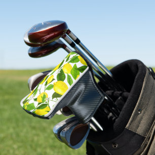 Watercolor Lemon Golf Head Cover