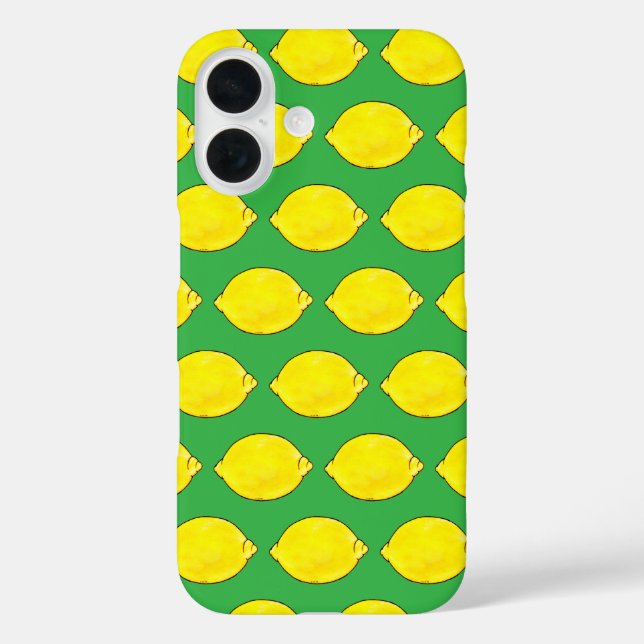 watercolor lemon in green Case-Mate iPhone case (Back)