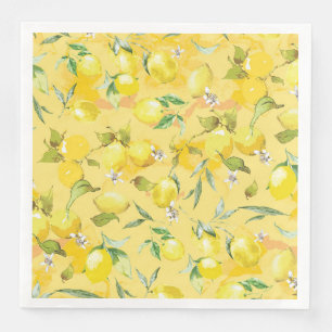 Watercolor lemon IV Napkin