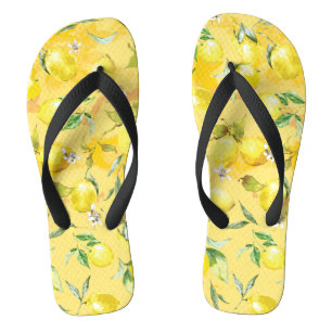 Watercolor lemon IV Thongs