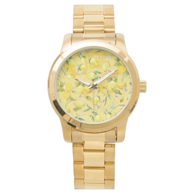 Watercolor lemon IV Watch (Front)