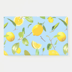 Watercolor Lemon & Leaves 3 Post-it Notes