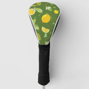Watercolor Lemon & Leaves 5 Golf Head Cover