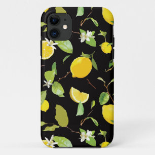 Watercolor Lemon & Leaves iPhone 11 Case