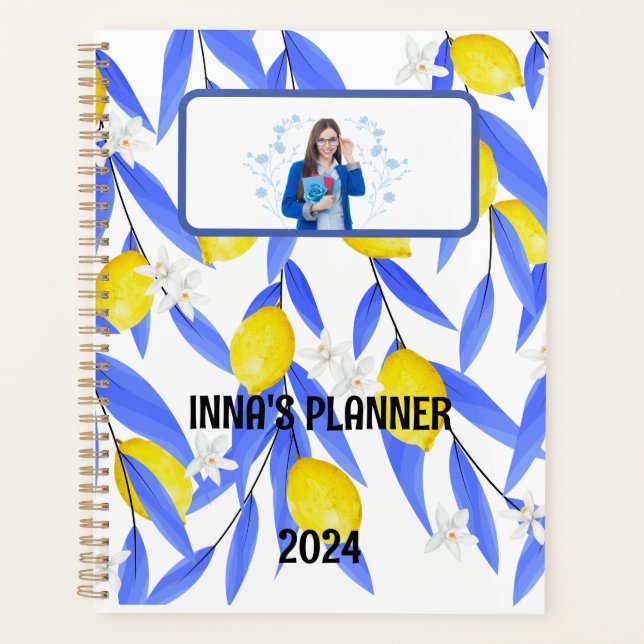 Watercolor Lemon Lime Citrus  Planner (Front)