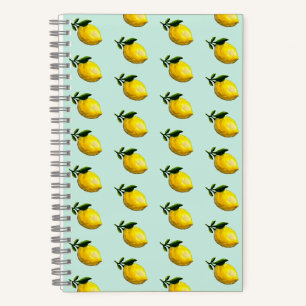 Watercolor lemon painting  notebook