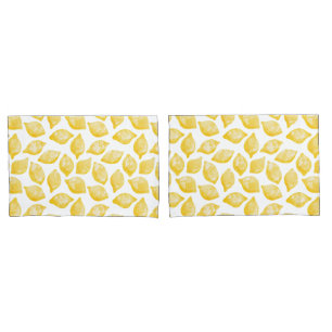 Watercolor Lemon Pattern Citrus Pillowcase
