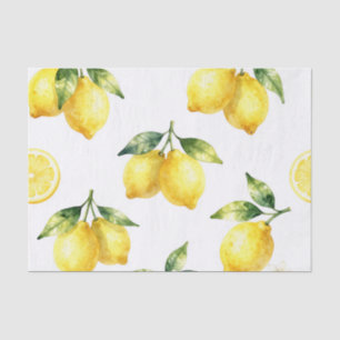 Watercolor Lemon Pattern Tissue Paper