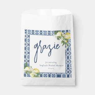 Watercolor Lemon Positano Bridal Shower Favour Bag