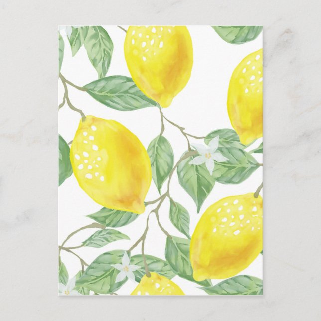 Watercolor Lemon Postcard (Front)