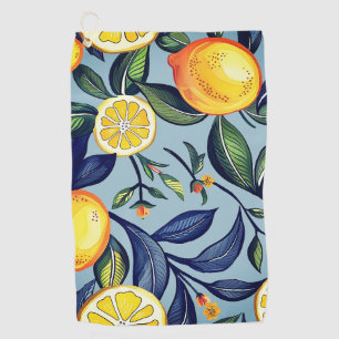 Watercolor Lemon Print Golf Towel