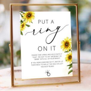 Watercolor Lemon Ring Game Bridal Shower Sign
