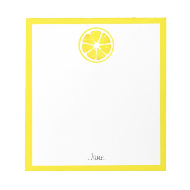 Watercolor Lemon Slice    Notepad (Front)