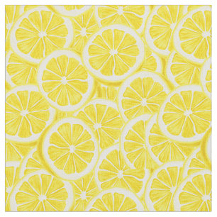 Watercolor Lemon Slices Fabric