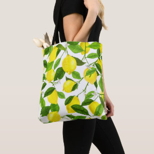 Watercolor Lemon Tote Bag