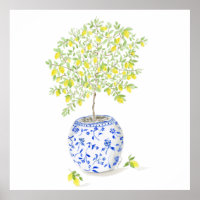 Watercolor Lemon Tree