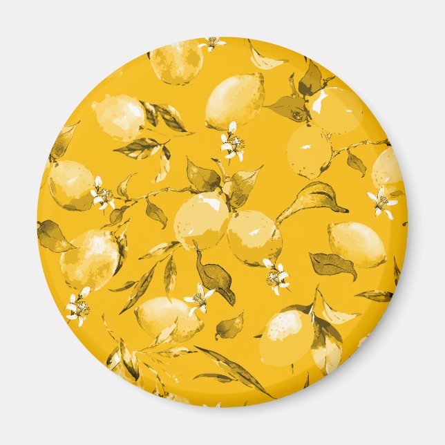 Watercolor lemons 10 magnet (Front)