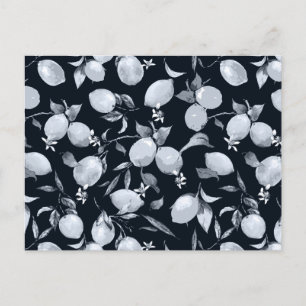 Watercolor lemons 11 holiday postcard